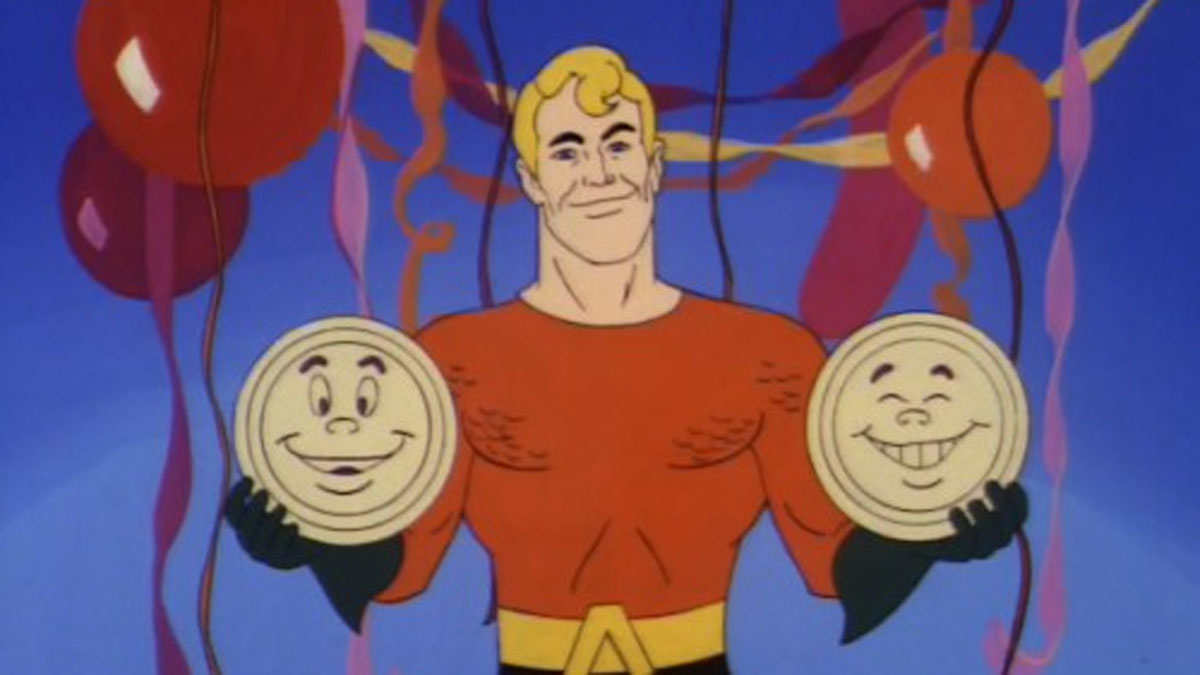 Aquaman e os gêmeos maravilhosos em Super Amigos.