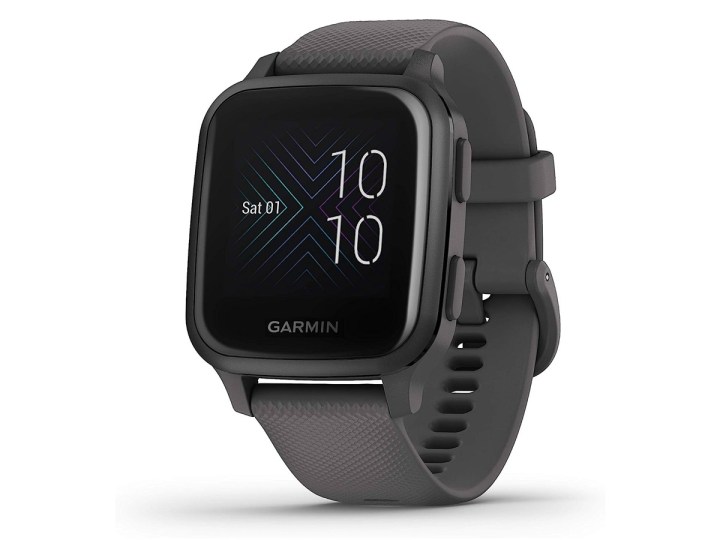 The Garmin Venu Sq GPS smartwatch in black against a white background.