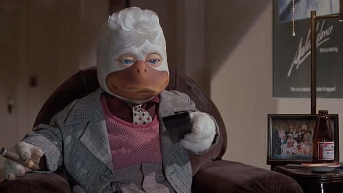 Howard the Duck in "Howard the Duck."
