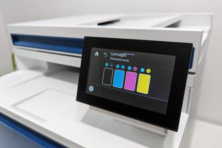 HP Color LaserJet Pro 4301fdw toner cartridges provide thousands of pages of print.
