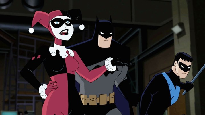 Harley Quinn, Batman e Nightwin no filme de animação Batman e Harley Quinn.