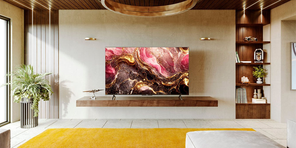 The Hisense 75-inch U6 placed on a wall.
