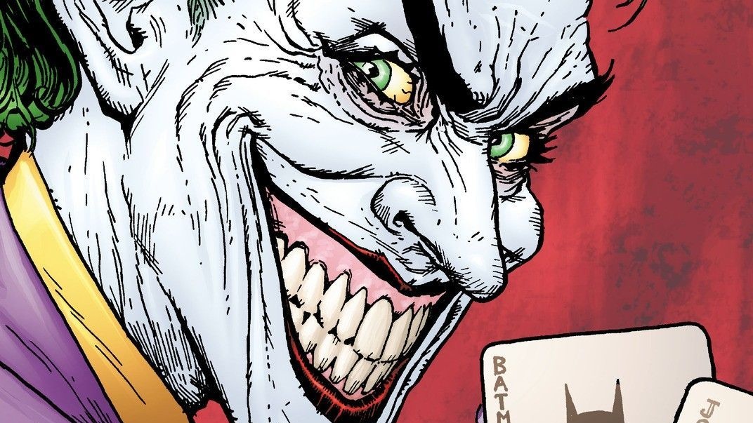 Coringa na capa de Batman, o homem que ri