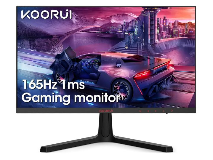 The KOORUI 24-inch gaming monitor proudly displaying its refresh rate.