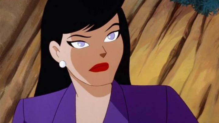 Lois Lane frowning in Superman: The Animated Series.