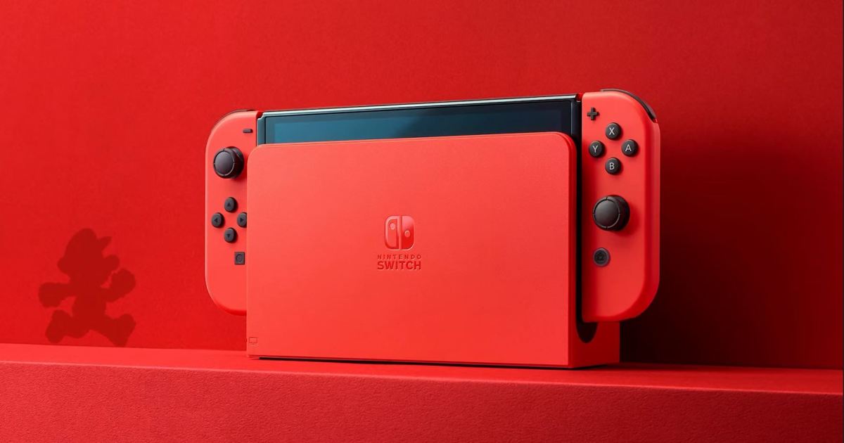 A very red Mario-themed Nintendo Switch OLED is on the way