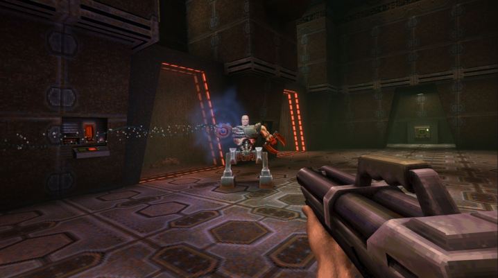 Una captura de pantalla del remaster de Quake 2.