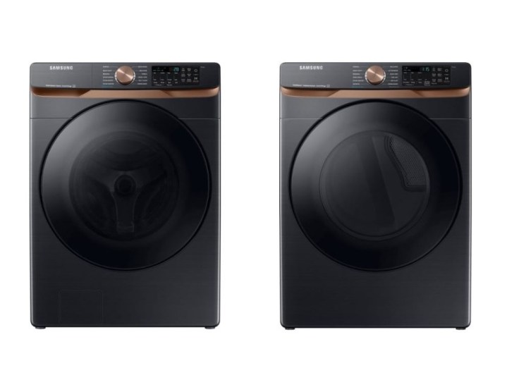 Samsung extra-large capacity smart front load washer and smart electric dryer bundle