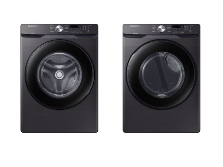 Samsung high-efficiency front load washer and stackable electric dryer bundle