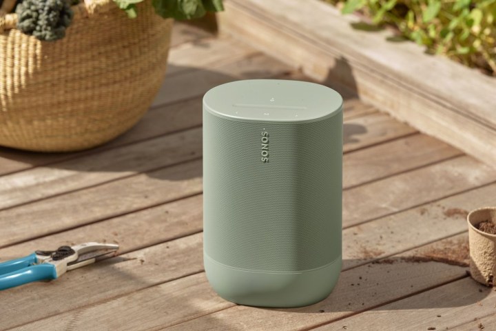 A leaked image of the Sonos Move 2 in olive.