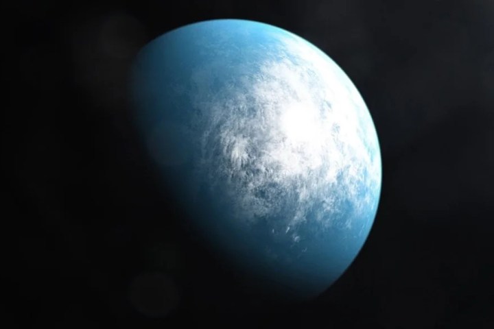 An artist's depiction shows TOI 700 e, an Earth-like world.