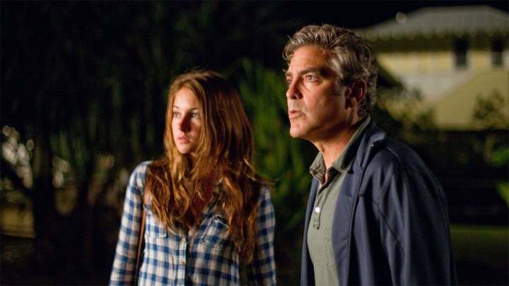 Shailene Woodley and George Clooney in The Descendants.