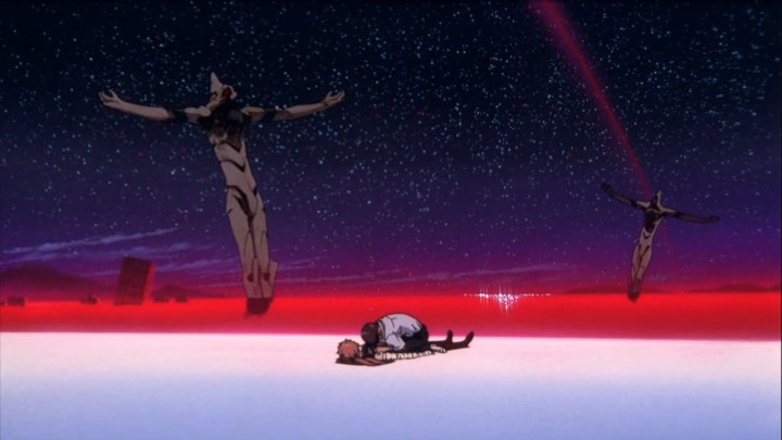 Shinji and Asuka in "The End of Evangelion."