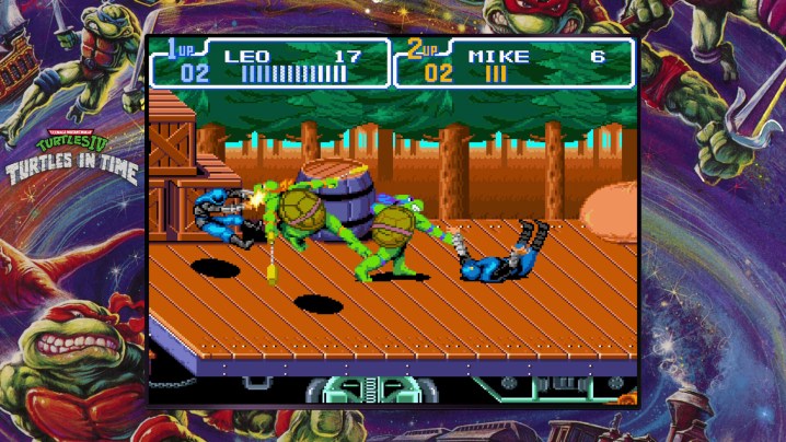 Teenage Mutant Ninja Turtles IV: Turtles in Time emulated through Teenage Mutant Ninja Turtles: The Cowabunga Collection.