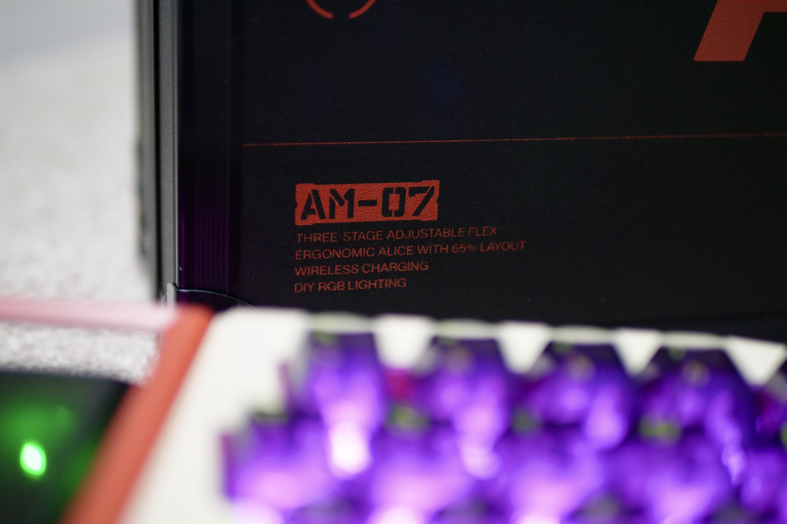 The logo on the Angry Miao AM AFA R2 keyboard's case.