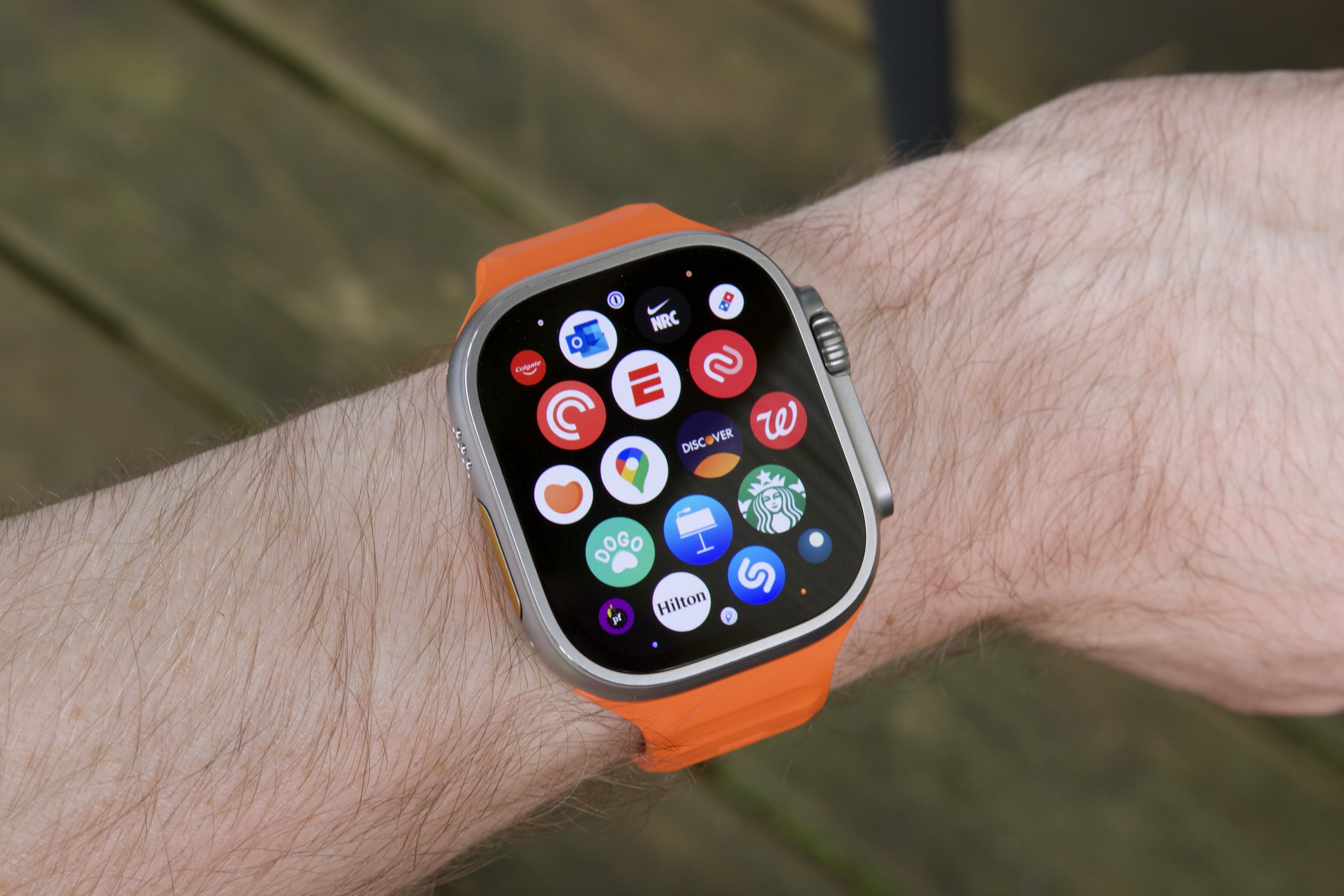 Tela de aplicativos no Apple Watch Ultra.