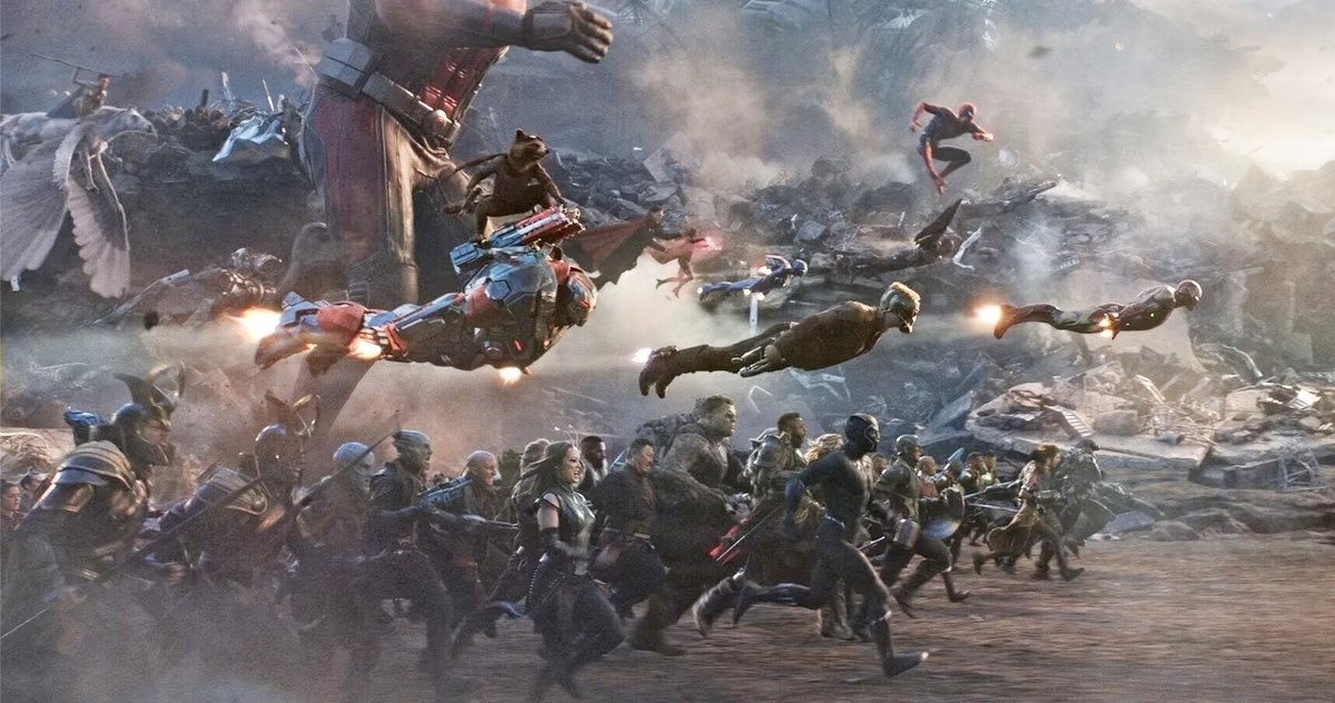 Os heróis da Marvel avançam para a batalha em Avengers: Endgame.