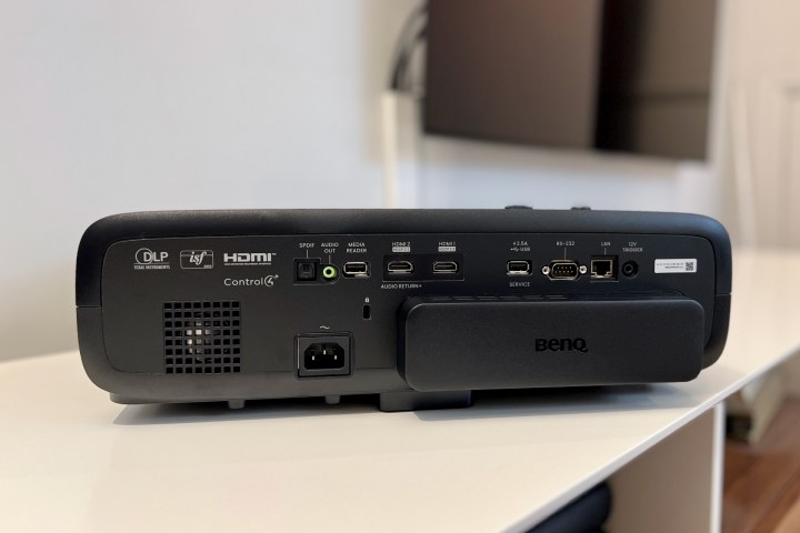 The back panel of the BenQ HT4550i 4K home theater projector.