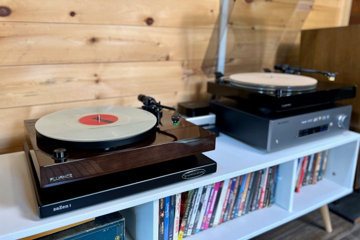 The Fluance RT81+ next to the Fluance RT85N turntable.