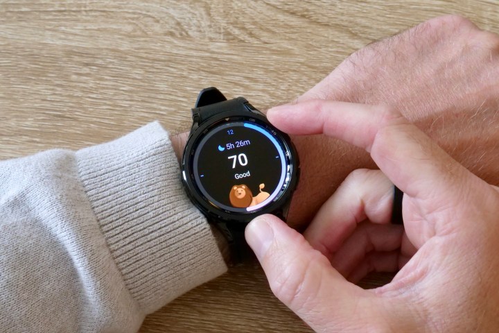 Tracking sleep on the Samsung Galaxy Watch 6 Classic.