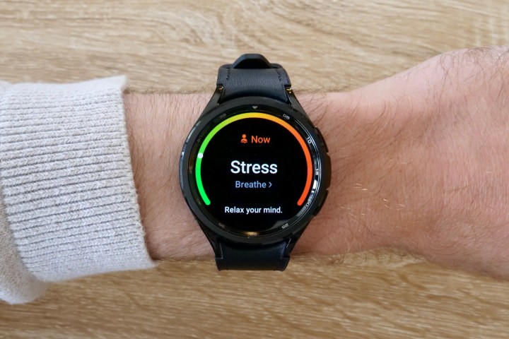 Stress data on the Samsung Galaxy Watch 6 Classic.