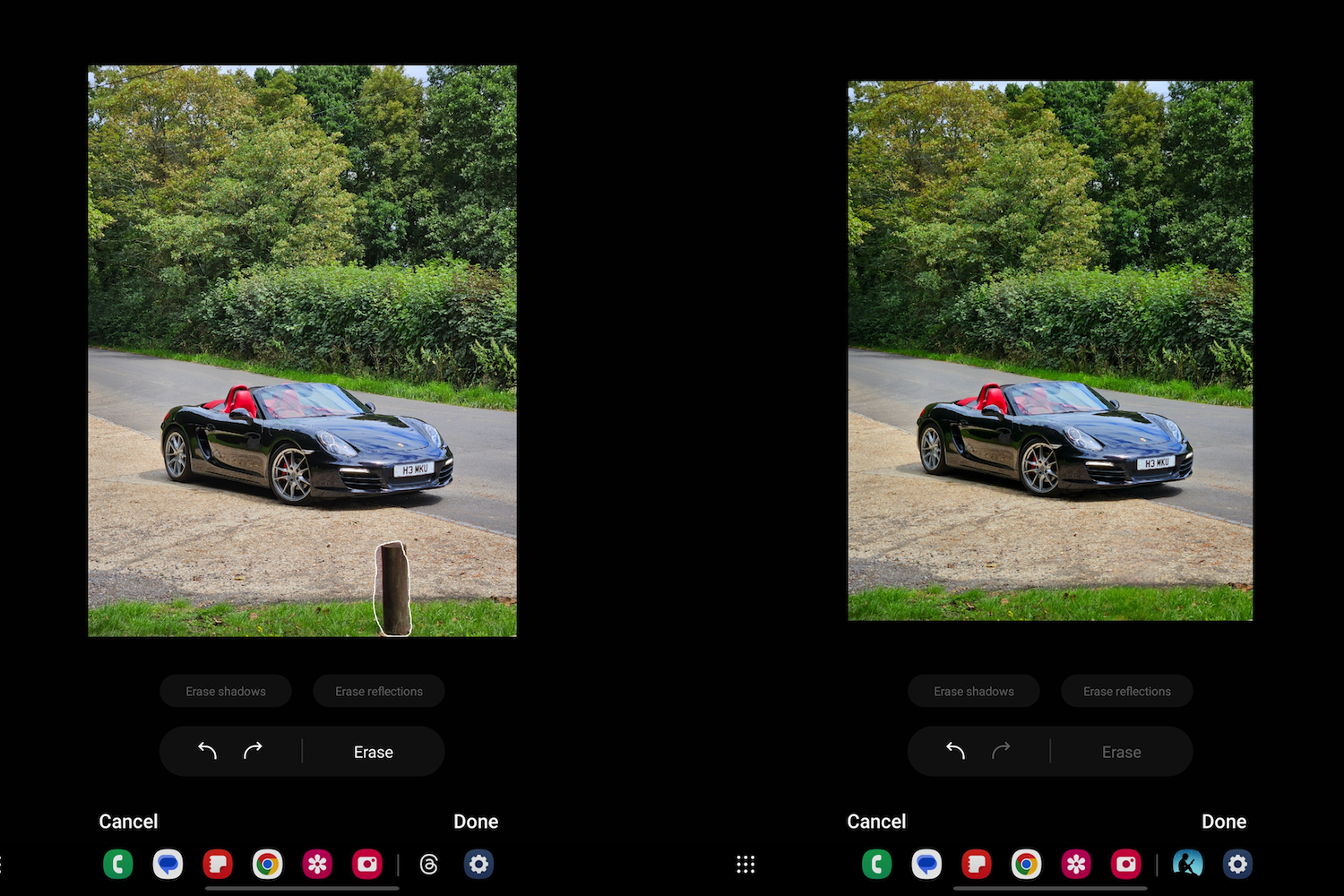 Samsung's object removal tool in its photo editing suite on the Galaxy Z Fold 5.