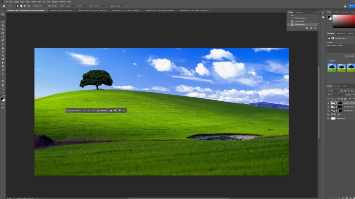 Adding a big tree to an image.