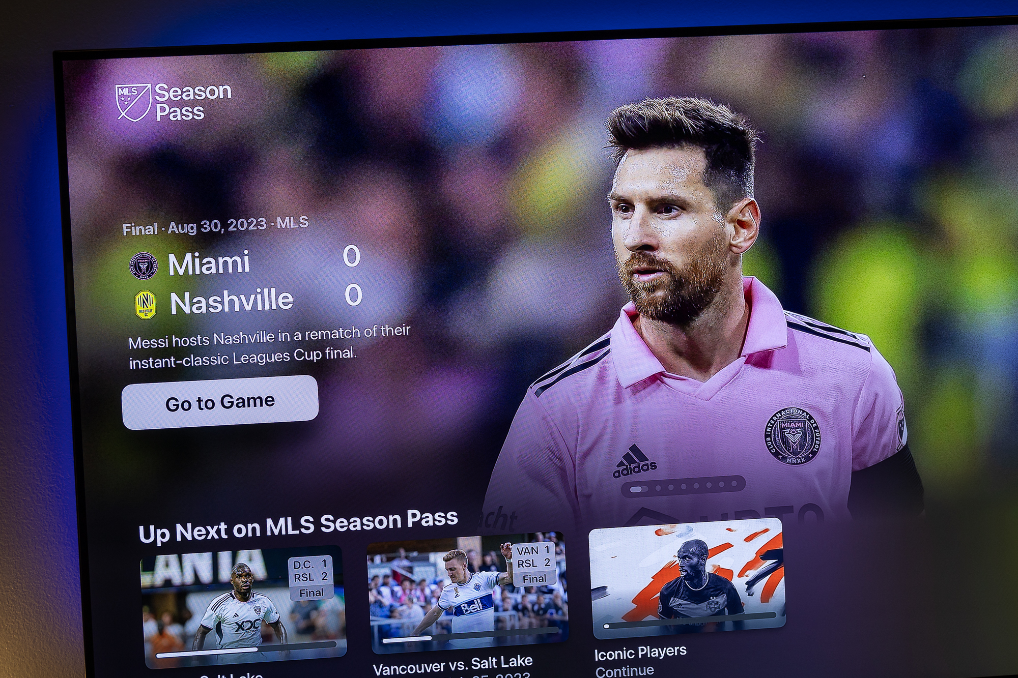 MLS Season Pass on Apple TV.
