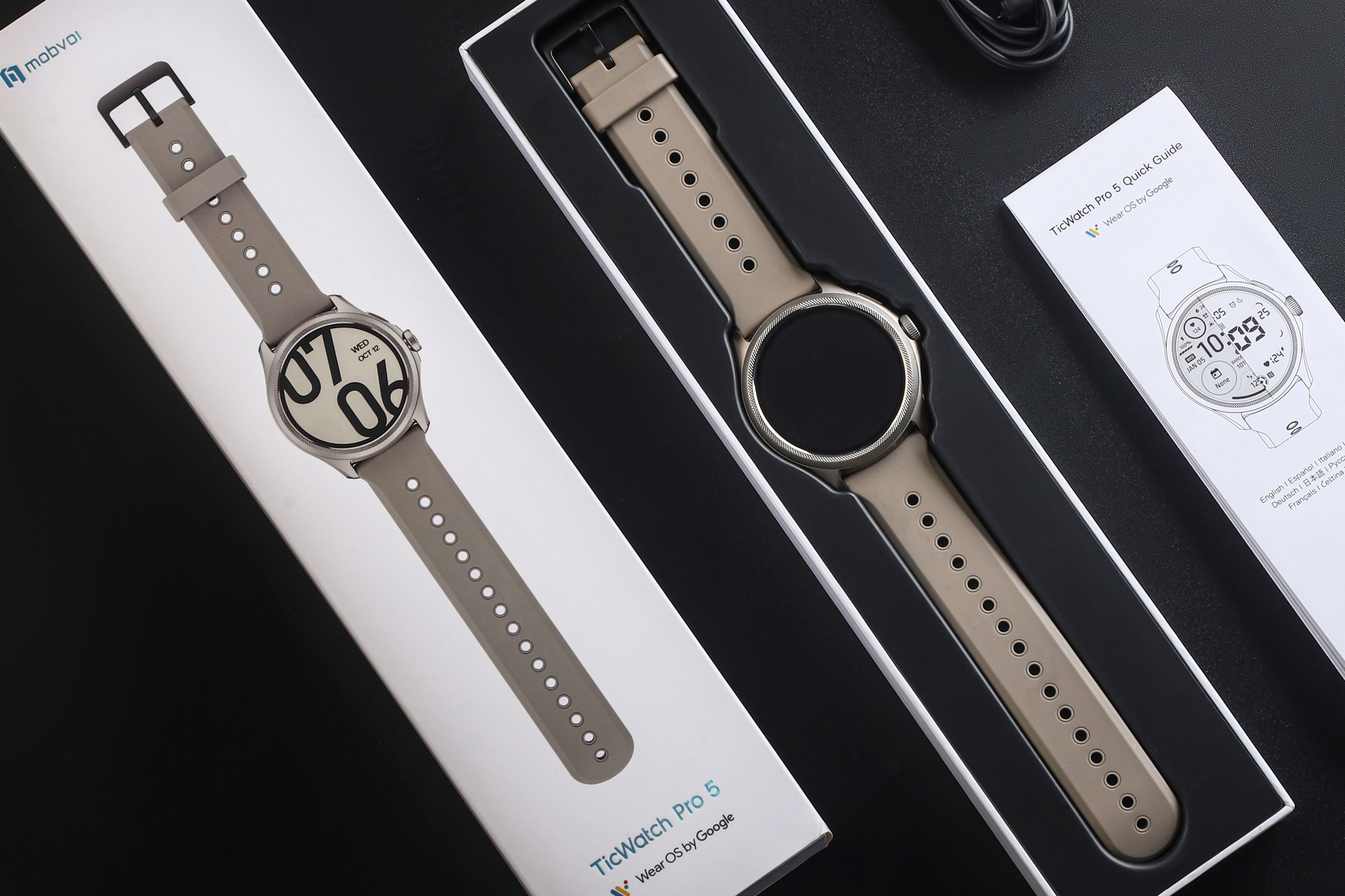 Mobvoi TicWatch Pro 5 retail package.