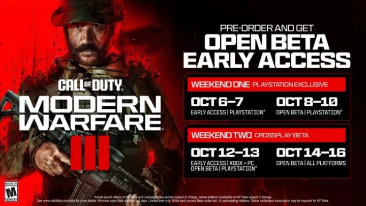 Captain price and the open beta dates for CoD.