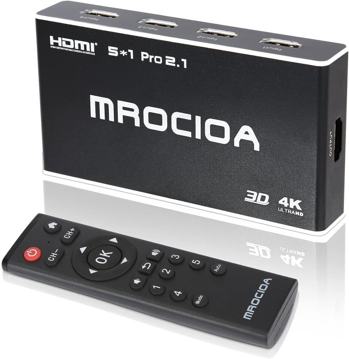 The Mrocioa 5-in-1 HDMI Switcher.