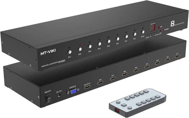 The MTVIKI 8 Port HDMI Switcher.