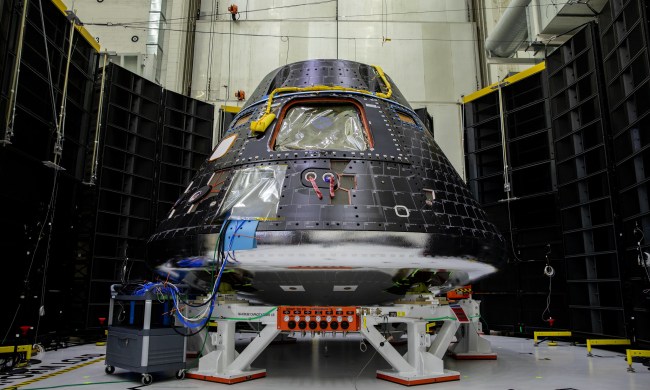The Orion crew module for NASA’s Artemis II mission.