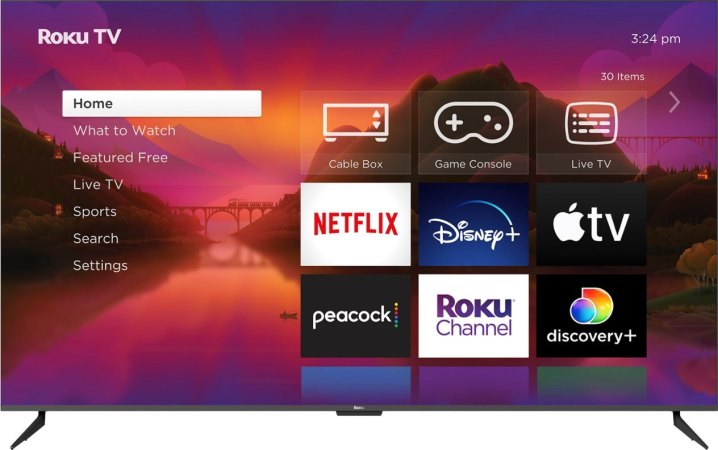 The Roku 65-inch Class Plus and Select Series QLED and LED TVs.