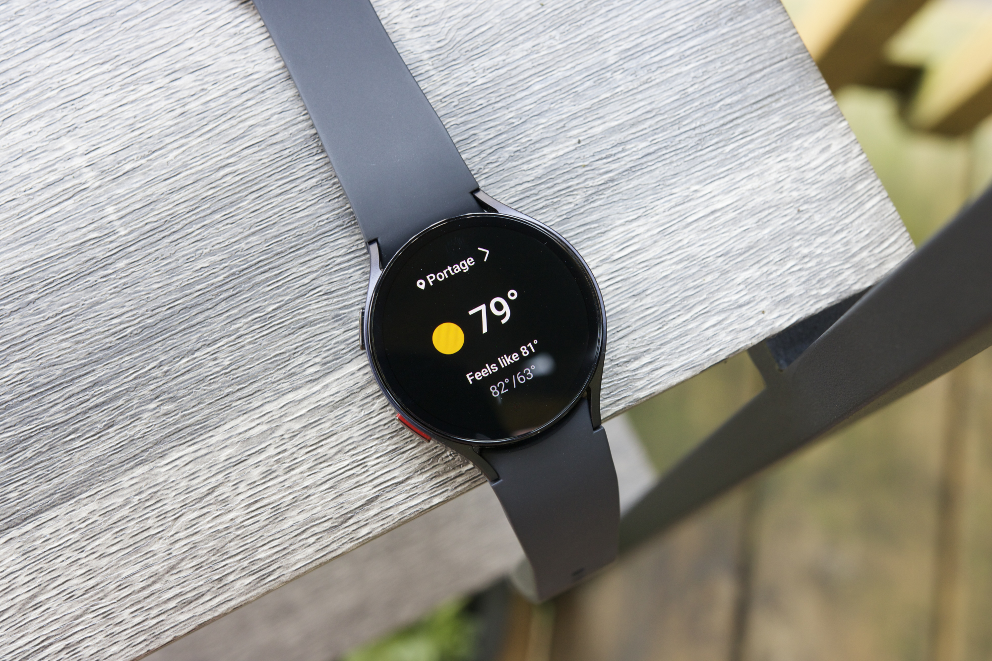 Widget del tiempo en el Samsung Galaxy Watch 6.