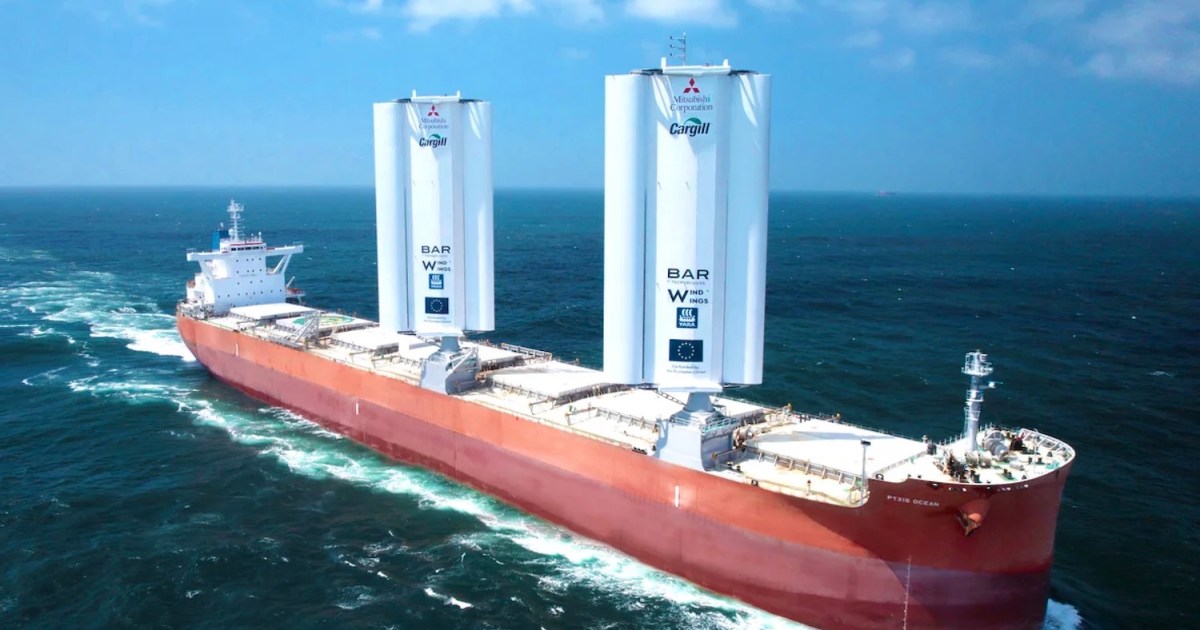 Pioneering WindWings tech could make cargo ships greener