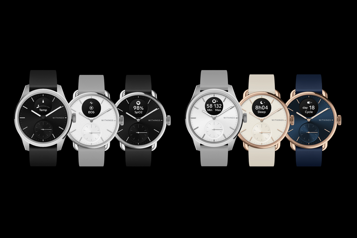 The range of Withings ScanWatch 2 smartwatches.