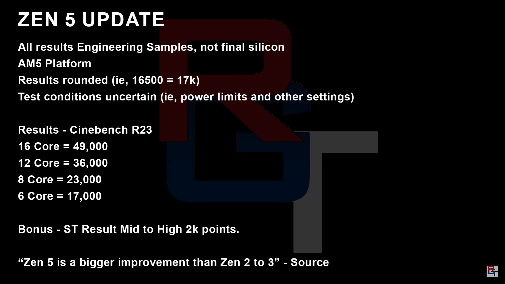 Benchmarks multiencadeados para vários processadores AMD Zen 5.