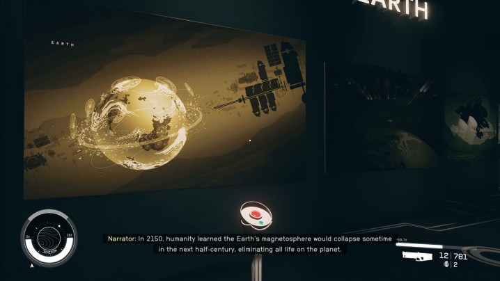 A museum poster about earth in Starfield.
