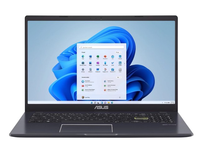 Asus VivoBook Go L510MA با رابط ویندوز 11 روی صفحه نمایش.