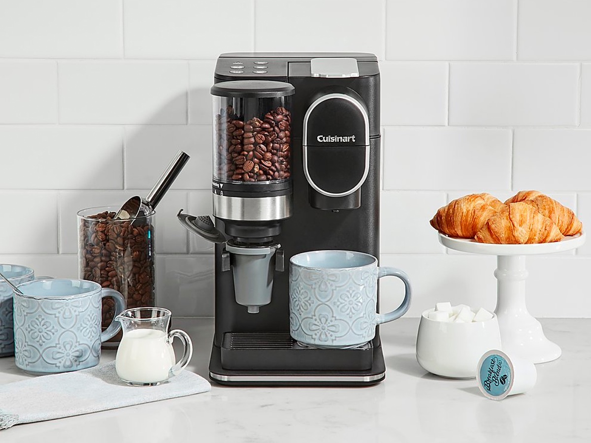 Cuisinart Grind & Brew One-Cup Single-Serve Coffee Maker Machine +