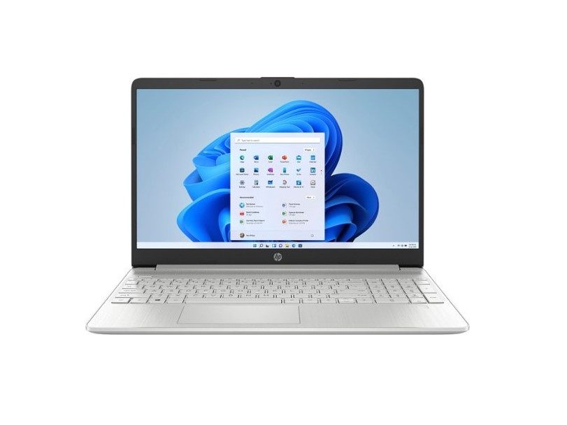 HP 15.6-इंच टच-स्क्रीन लैपटॉप जिसमें एक मेनू खुला है।
