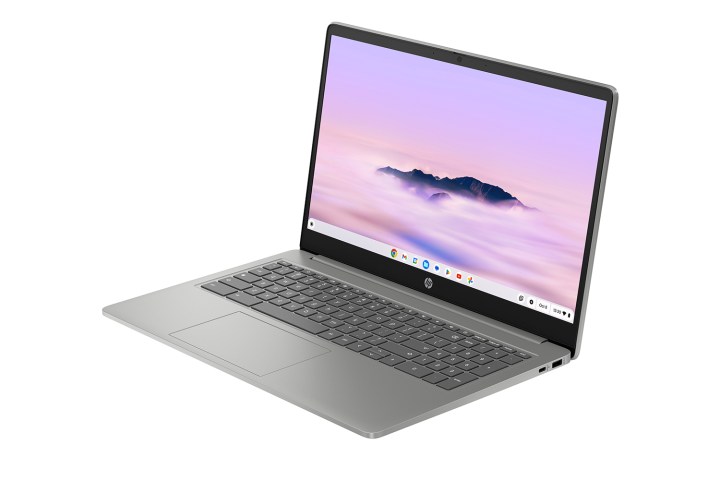 The HP Chromebook 15a Plus on a white background.