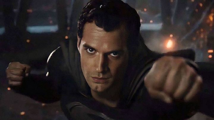 Henry Cavill as Superman flying in the movie Zack Snyder's Justice League.