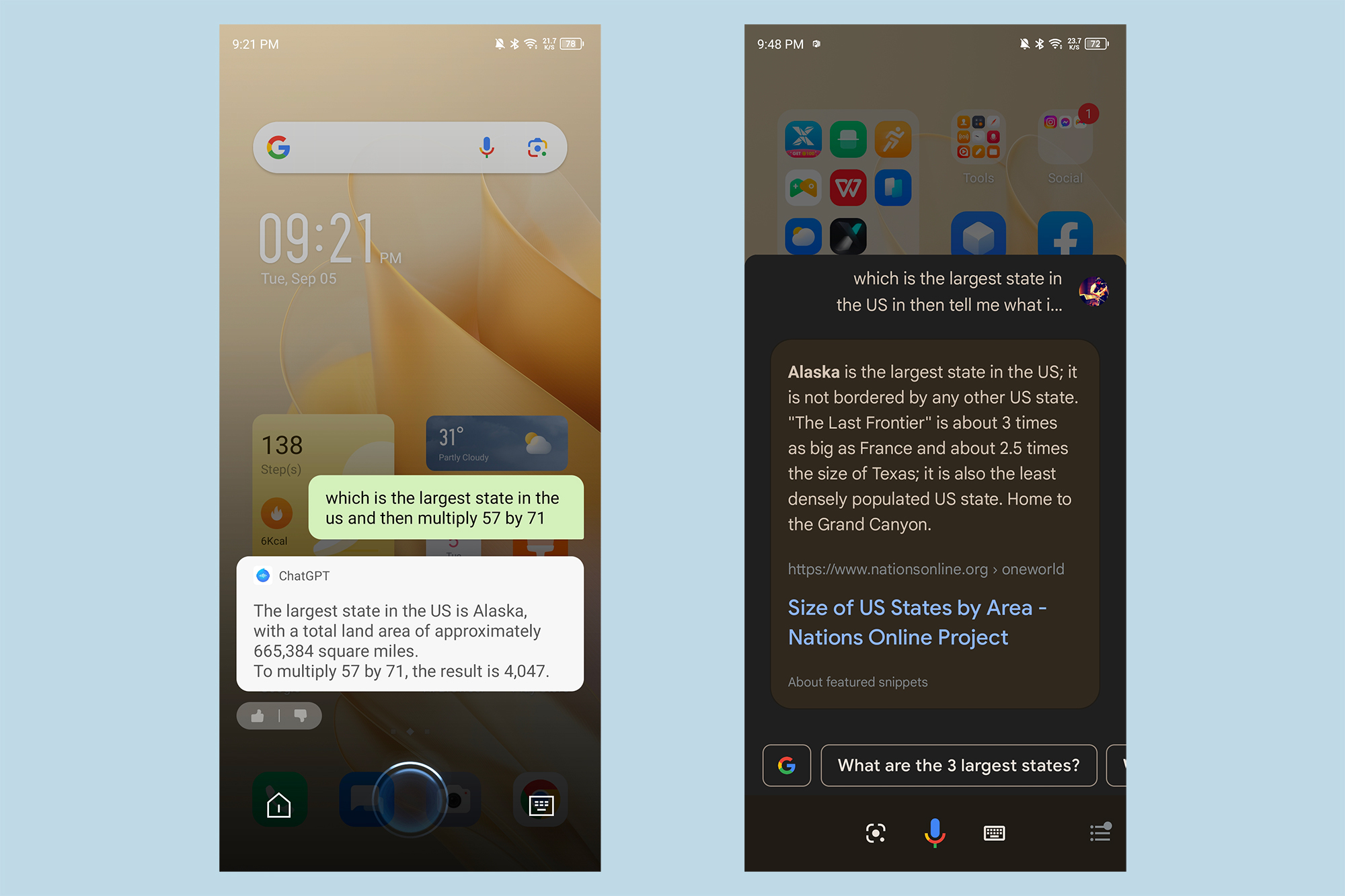 Infinix Folax with ChatGPT versus Google Assistant voice assistant.