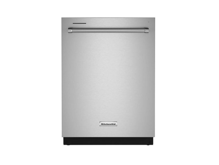 The KitchenAid 24-Inch Top Control Dishwasher's front view.
