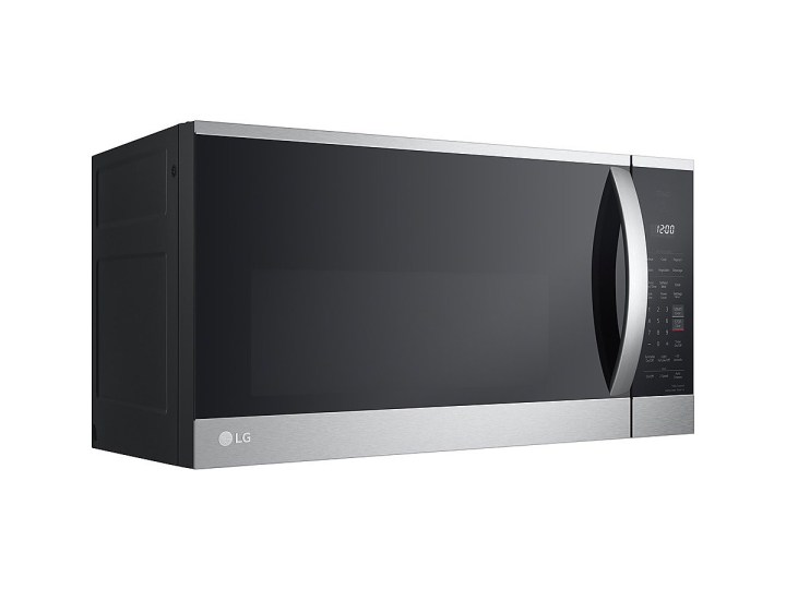 The LG 1.8 cu. ft. over-the-range microwave against a white background.