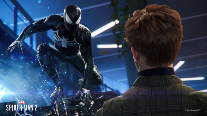 EMBARGOED for 9/15 at 8 AM PT Peter confronts Harry in the Symbiote Suit.
