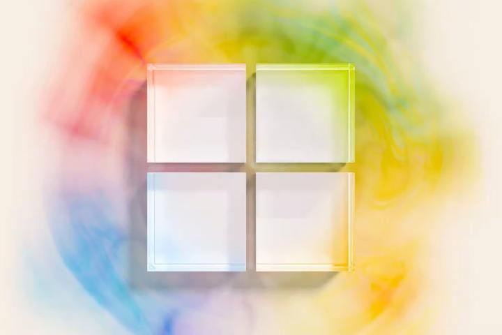 El logotipo de Microsoft Windows rodeado de colores rojo, verde, amarillo y azul.