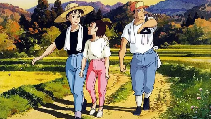 Taeko Okajima regresa a la granja de su familia en Only Yesterday.